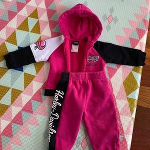 Harley Davidson Zip up hoodie and sweatpants set